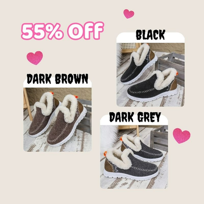 🥾Soft, plush slip-on sneakers for cozy feet