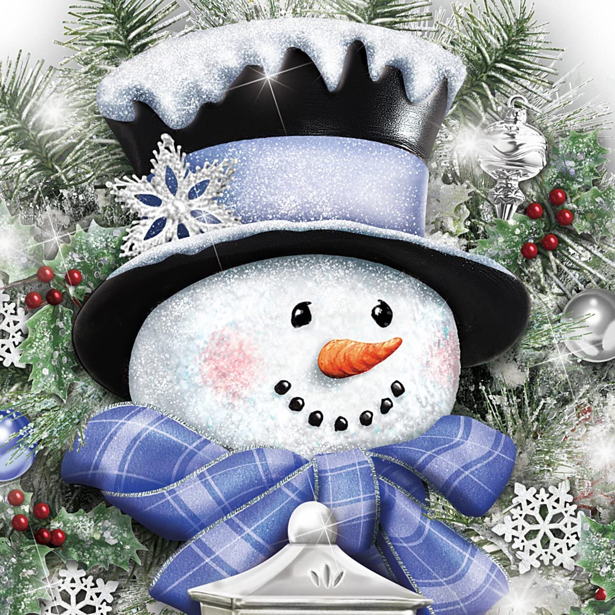 🔥Buy 2 Get Free Shipping🔥🎁"A WARM WINTER WELCOME" SNOWMAN WREATH 🌲Self-adhesive wall paste⛄